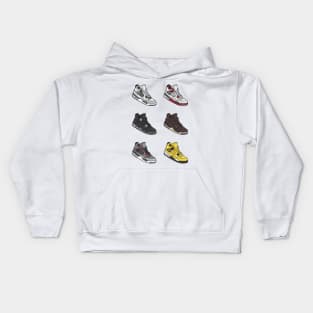 AJ 4 Retro Sneaker Collection Kids Hoodie